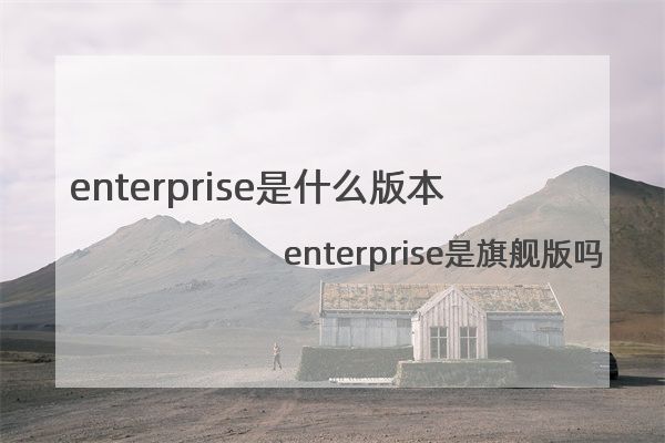 enterprise是什么版本，enterprise是旗舰版吗